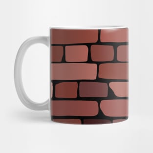 Brick Wall in Brown and Rust Shades Mug